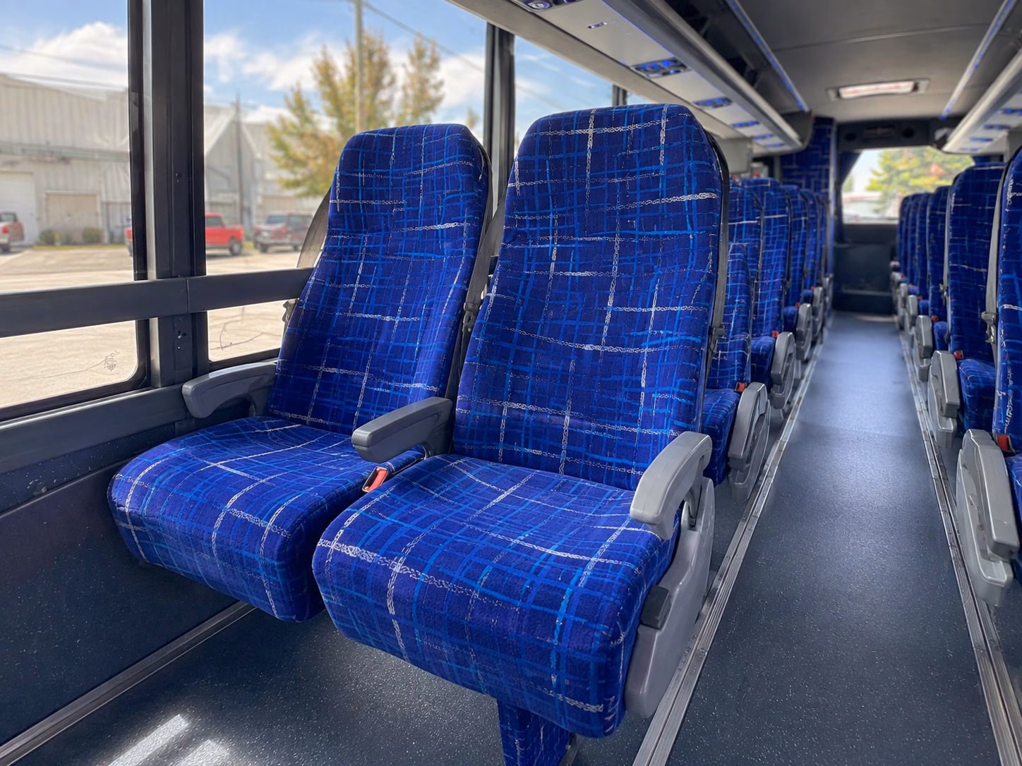 everett charter bus inside