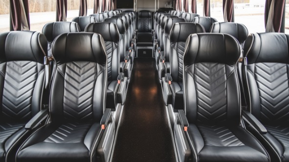 54 passenger charter bus inside bellingham